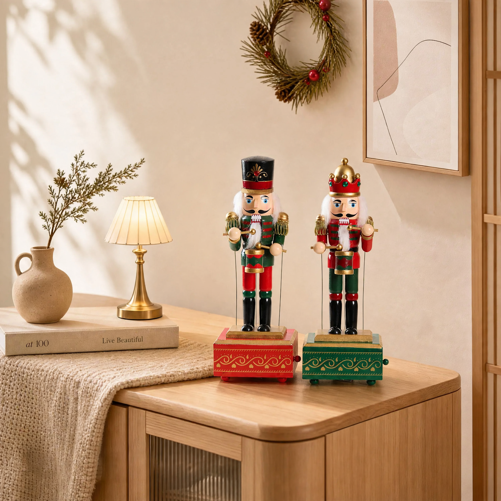 Nutcracker Music Box, 31 cm, Wood