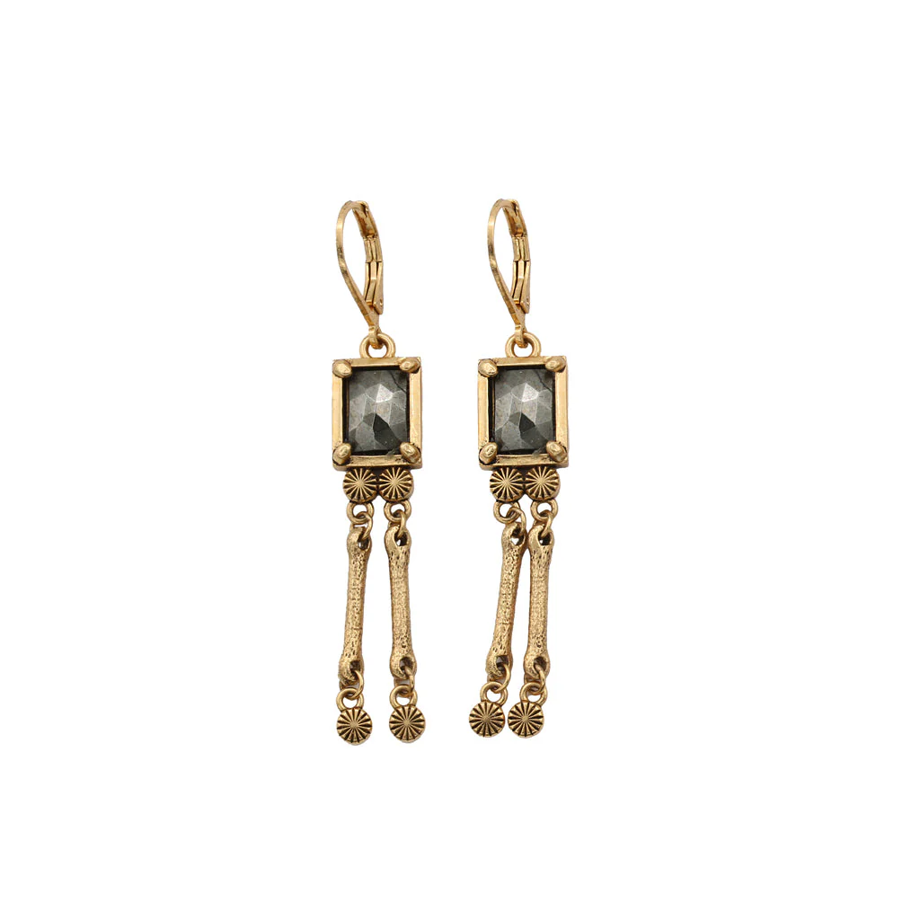 Серьги Simone большие PYRITE