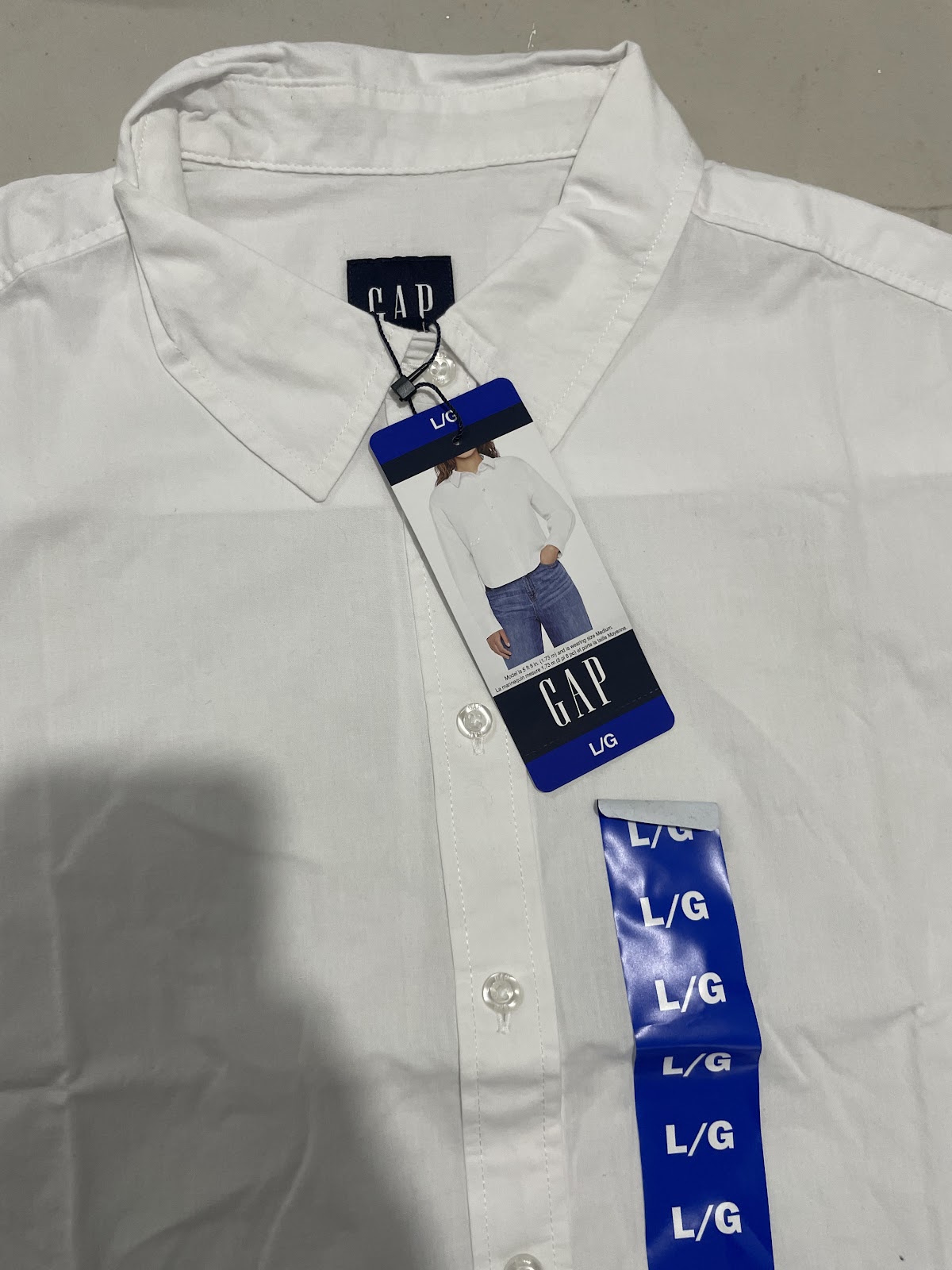 Gap Longsleeve White L #1552
