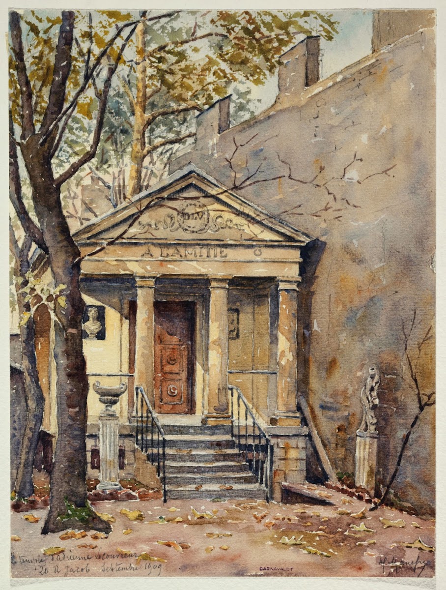 Temple de lAmitié 20 rue Jacob où habita Adrienne Lecouvreur 1909