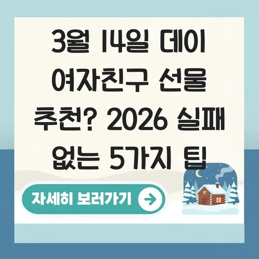 3월 14일 데이 여자친구 선물 추천