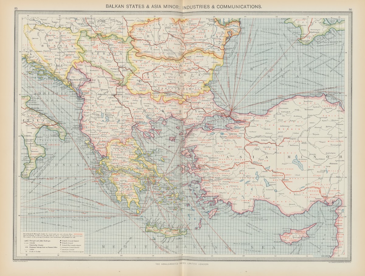 Balkan States and Asia MinorIndustries and Communications 1908