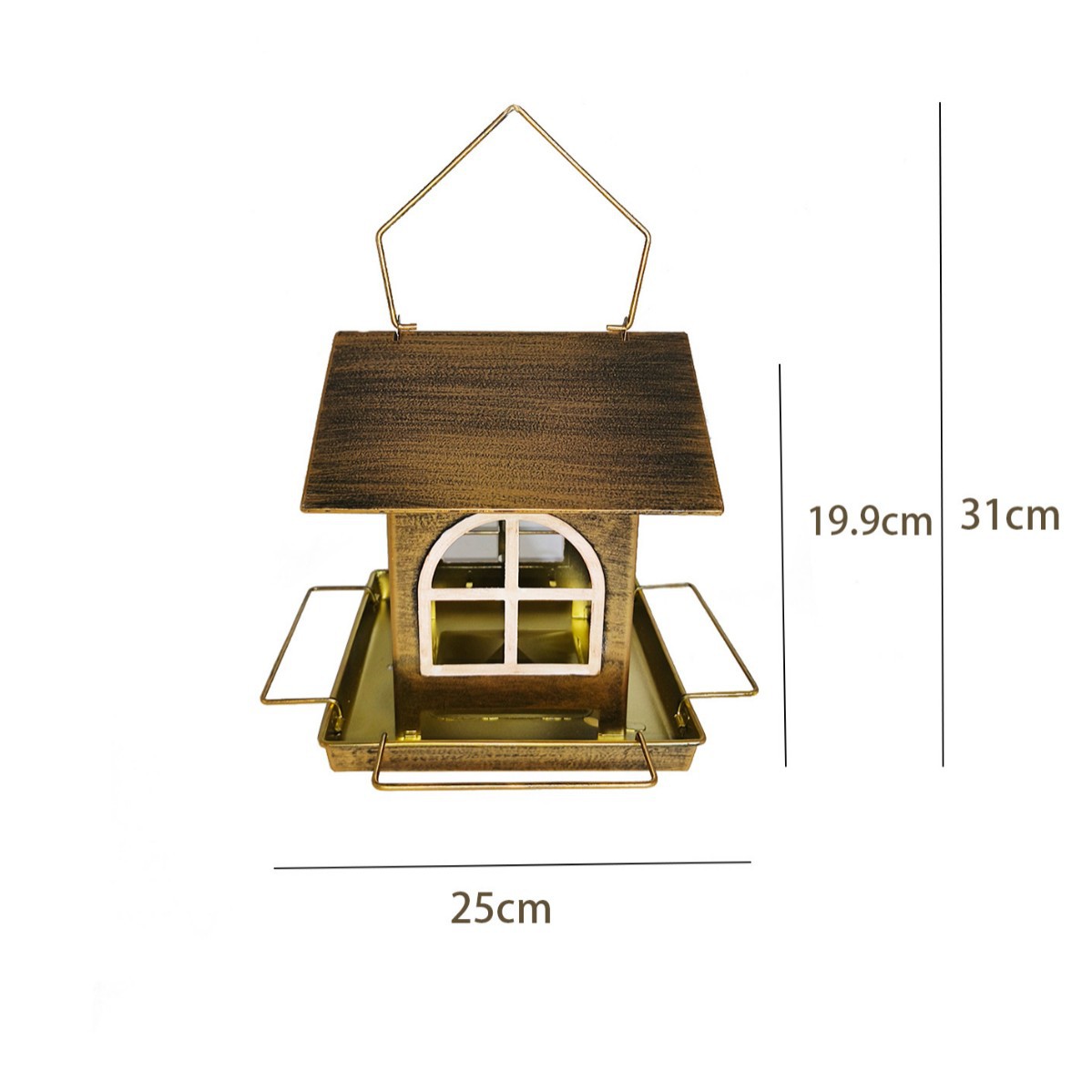 Metal birdbath for hummingbirds, hanging, weatherproof