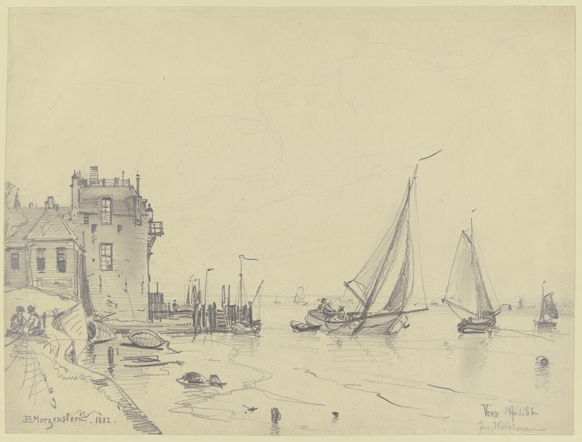 Hafen in Veere auf Walcheren 1882