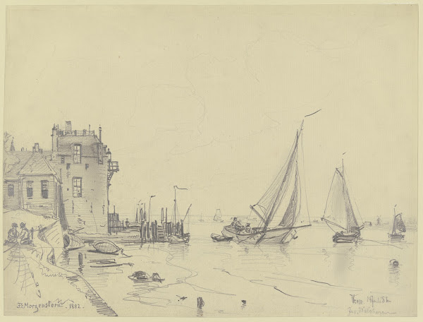 Hafen in Veere auf Walcheren 1882