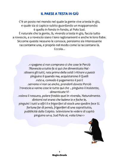 Anteprima della prima pagina: Il paese a testa in giù