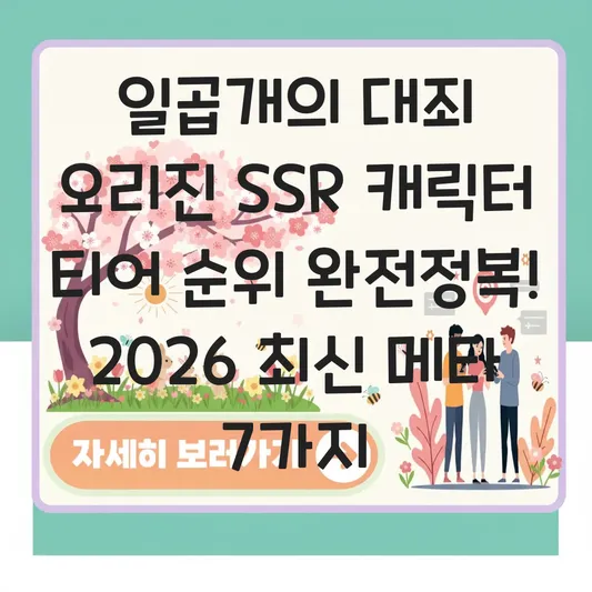 일곱개의 대죄 오리진 SSR 캐릭터 티어 순위