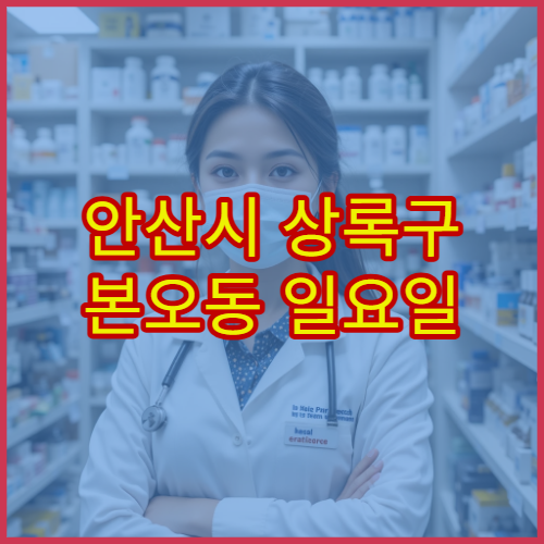 안산시 상록구 본오동 일요일 약국 영업 약국 확인 및 위치 안내