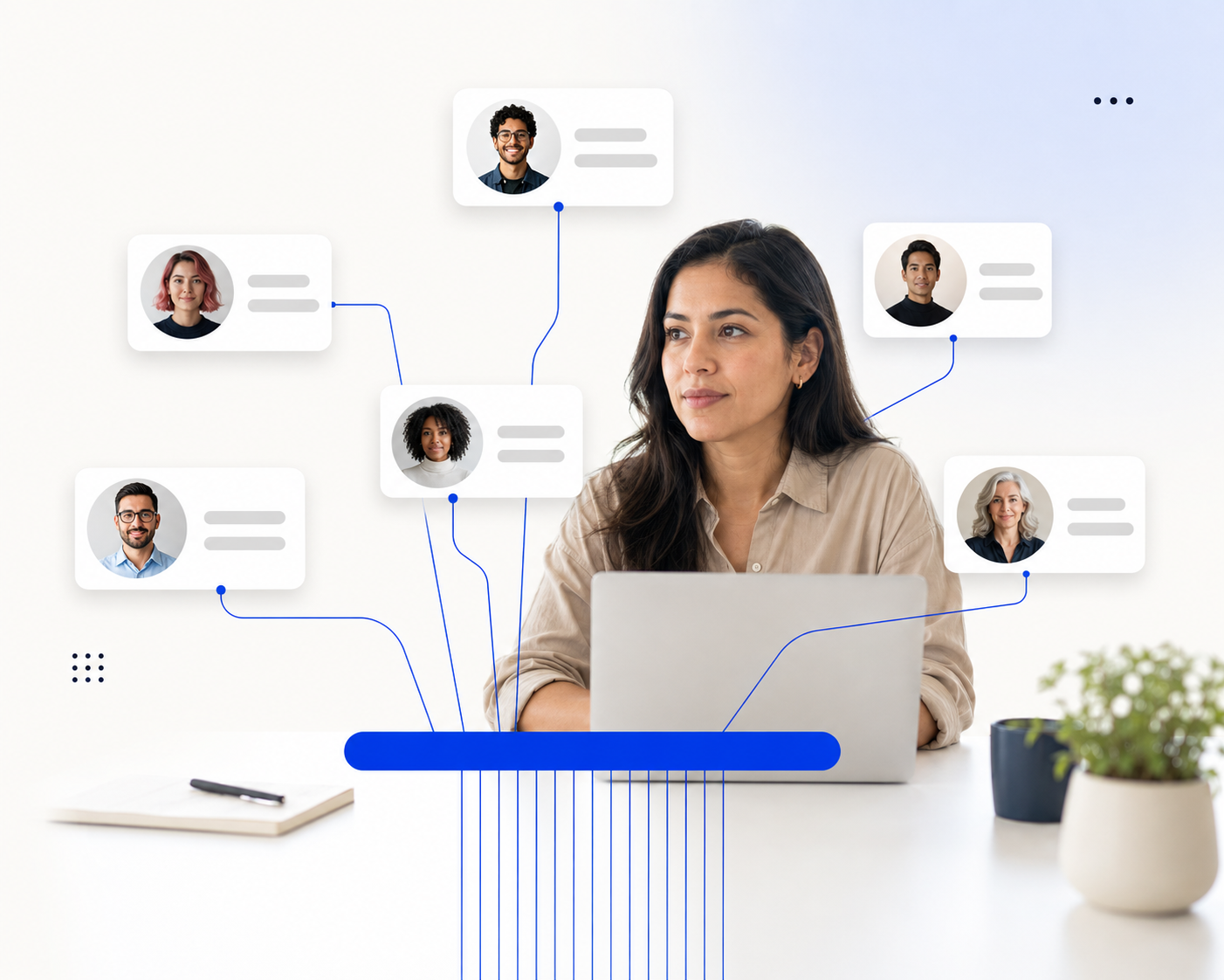 Structured people records from an ATS, CRM and spreadsheets resolved into a single people data layer
