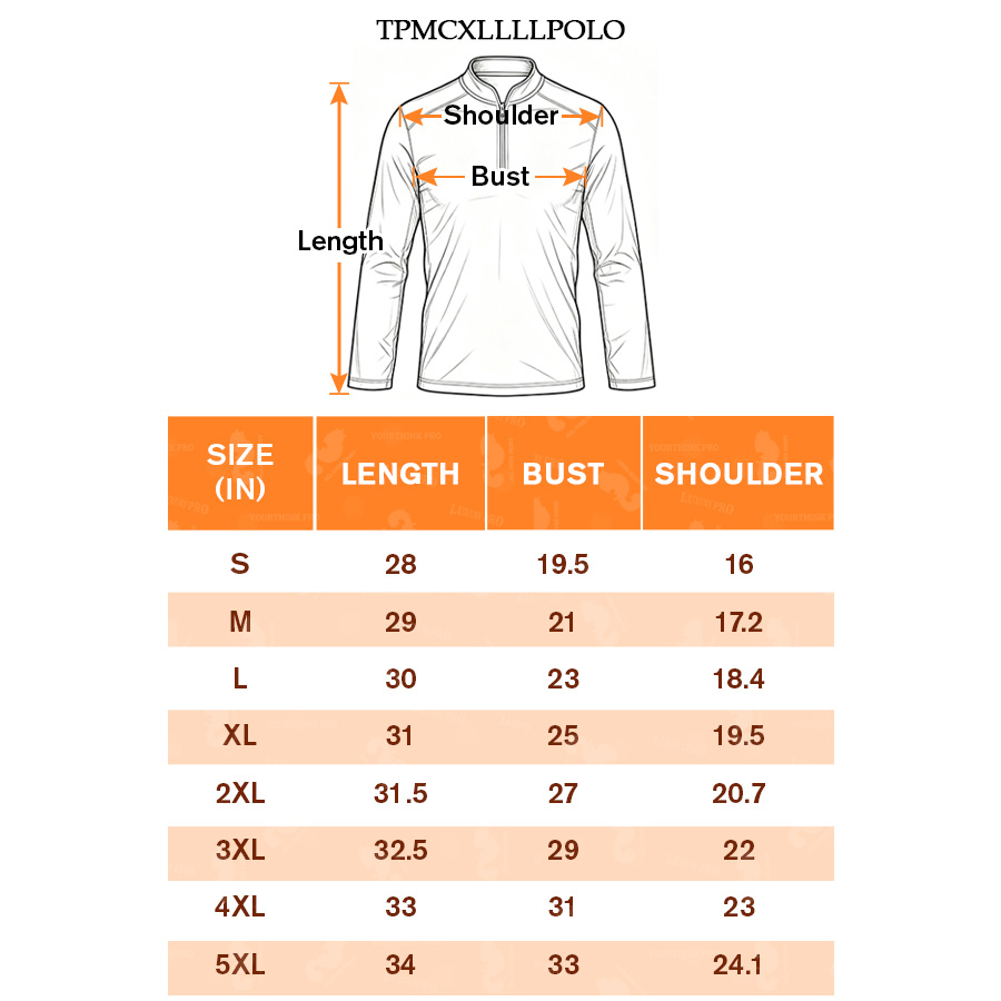 AOP TPM Long Sleeve Zip-Up Polo with Stand Collar