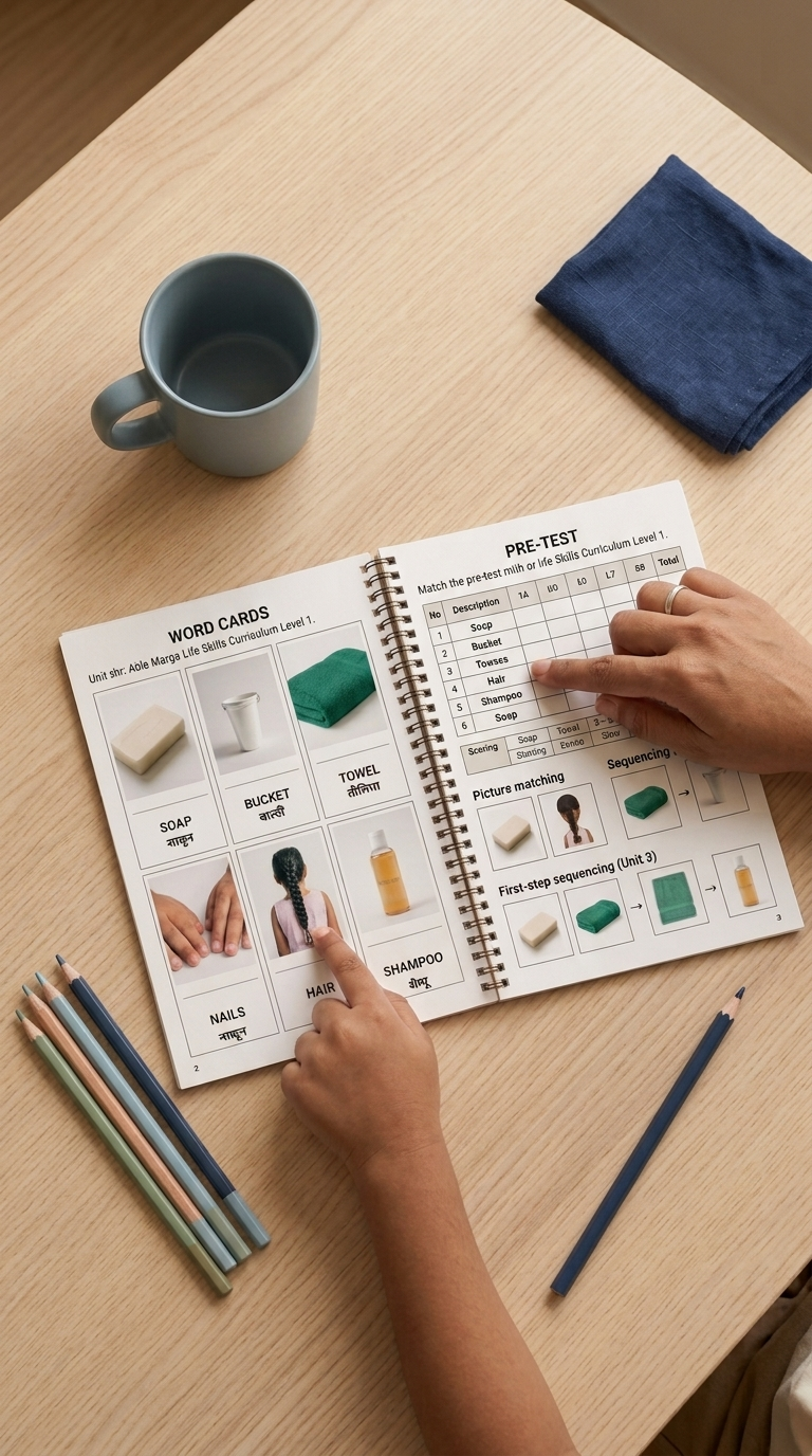 Life Skills learning material prepared for functional classroom practice