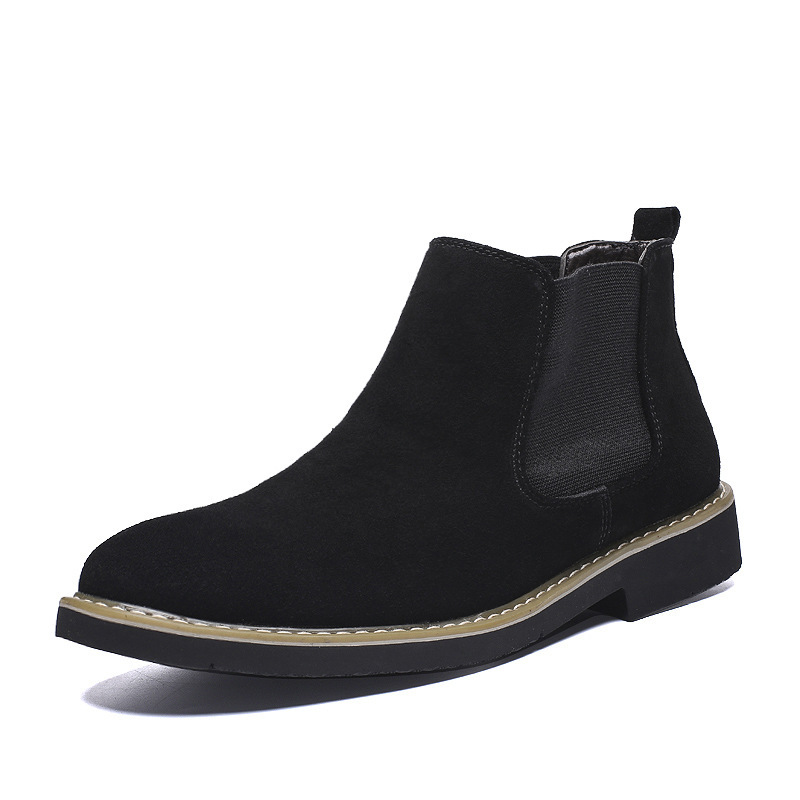 Herren-Chelsea-Stiefel aus Echtleder, gefüttert