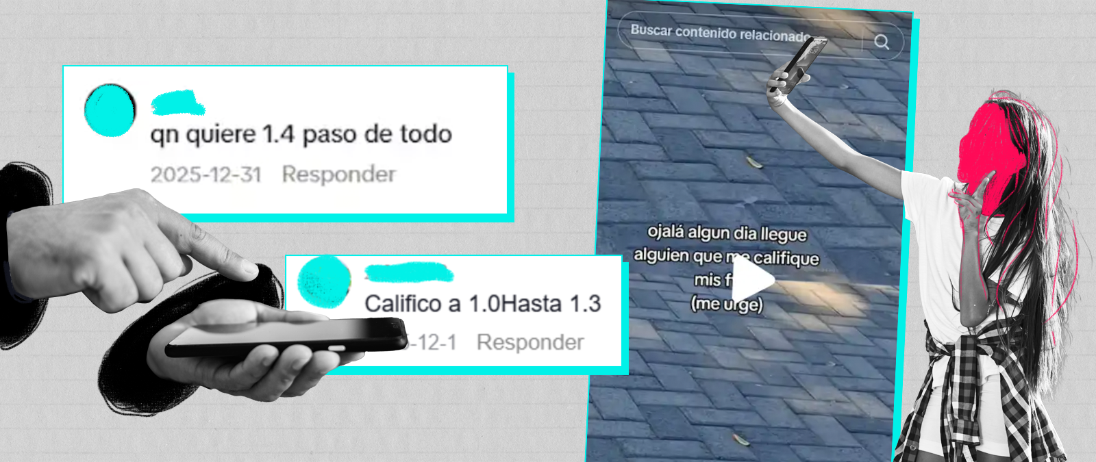 Comentarios calificando a menores en TikTok