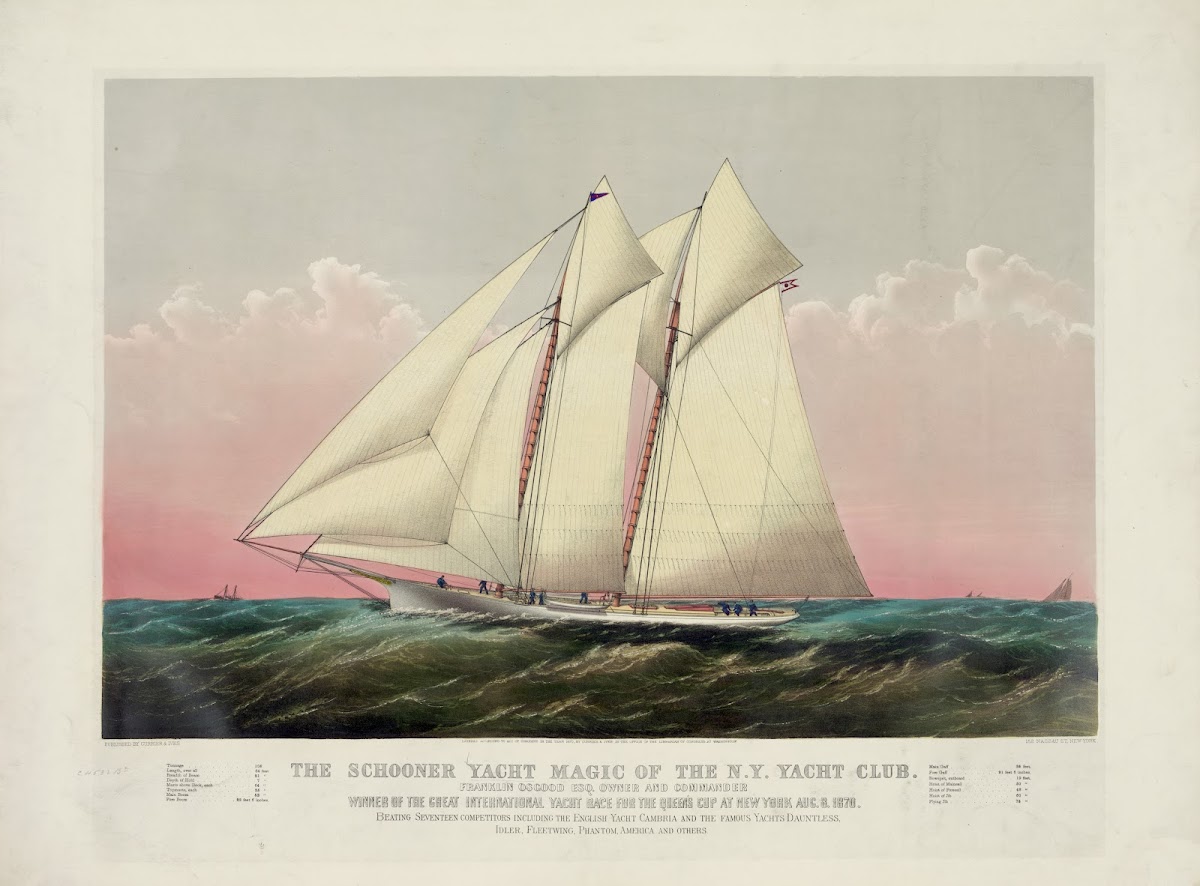 The Schooner yacht magic of the NY Yacht Club Franklin Osgood Esq owner and comm