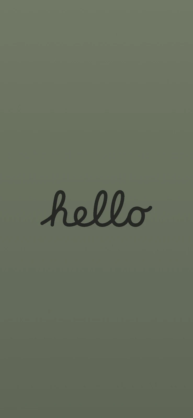 Minimal Hello Script Greeting - Minimalist Graphic Design Full HD iPhone Wallpaper (1200x2600)