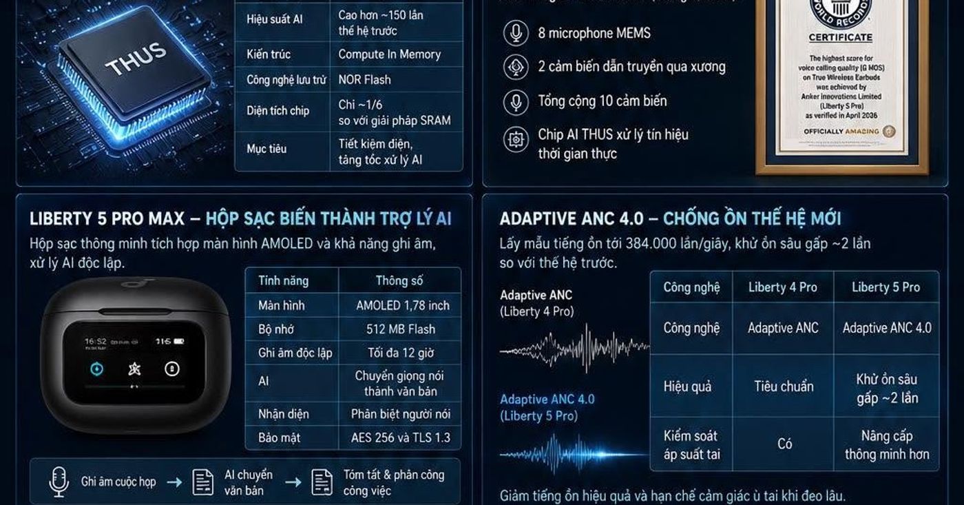 หูฟัง Anker ใช้ชิป AI ของตัวเองสร้างสถิติกินเนสส์ในเวียดนาม เปิดการแข่งขัน AI บนอุปกรณ์สวมใส่
