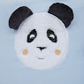 Bumper for baby crib Twins Panda 240 cm blue