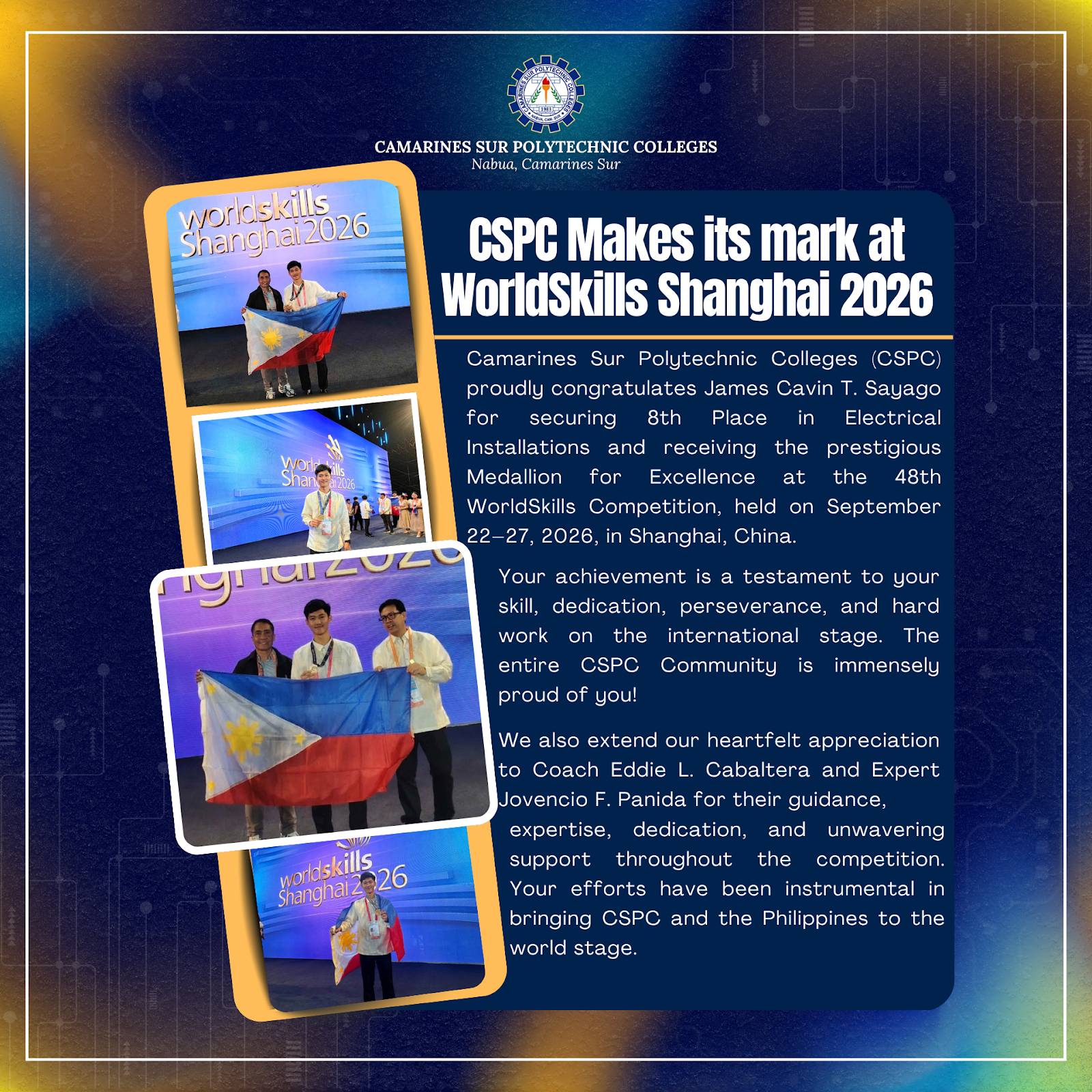 𝗖𝗦𝗣𝗖 𝗠𝗔𝗞𝗘𝗦 𝗜𝗧𝗦 𝗠𝗔𝗥𝗞 𝗔𝗧 𝗪𝗢𝗥𝗟𝗗𝗦𝗞𝗜𝗟𝗟𝗦 𝗦𝗛𝗔𝗡𝗚𝗛𝗔𝗜 𝟮𝟬𝟮𝟲
