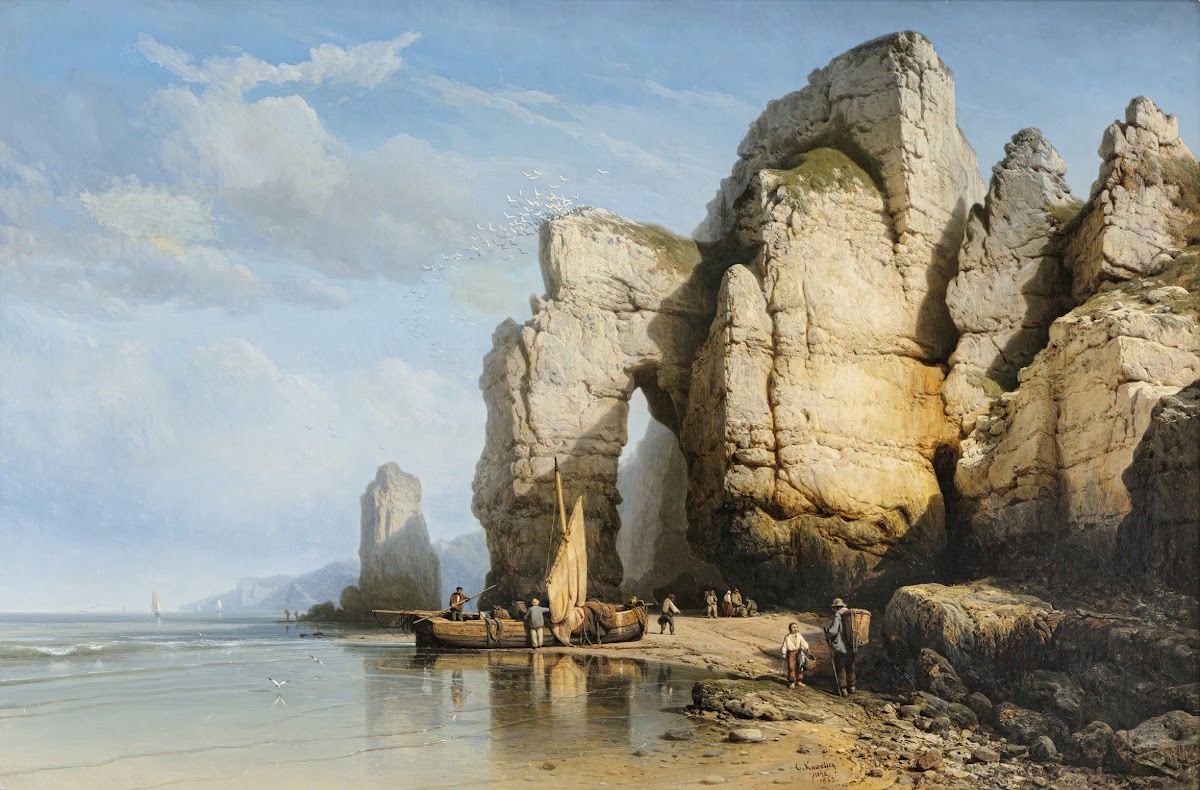The Cliffs Of Flamborough Head Yorkshire 1860