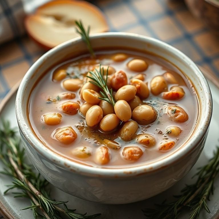 Rosemary Roasted Garlic Bean Soup – Easy Homemade Comfort Food in 40 Minutes finished