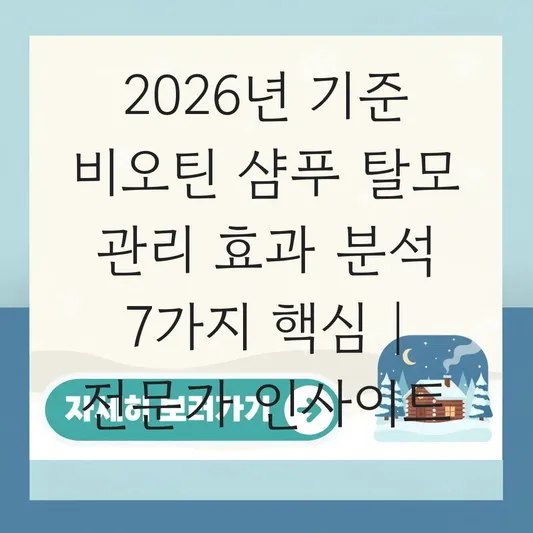 비오틴 샴푸 탈모 관리 효과 분석