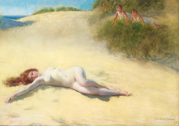 Sleeping Nude On A Beach 1913