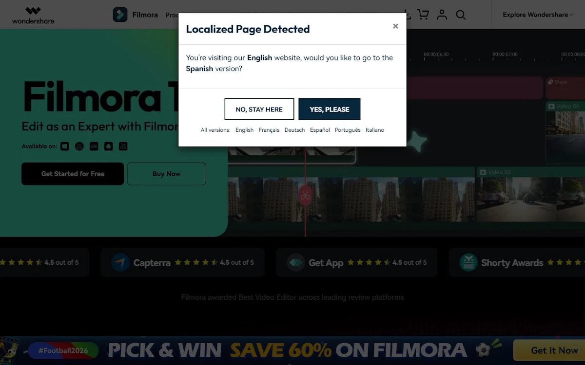 Captura de Wondershare Filmora