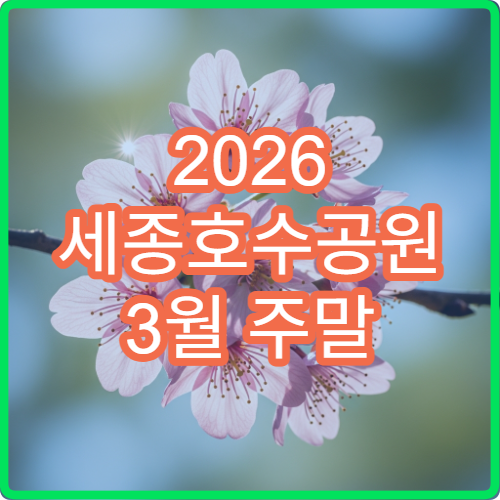 2026 세종호수공원 3월 주말 인파 앱 미리 확인 팁