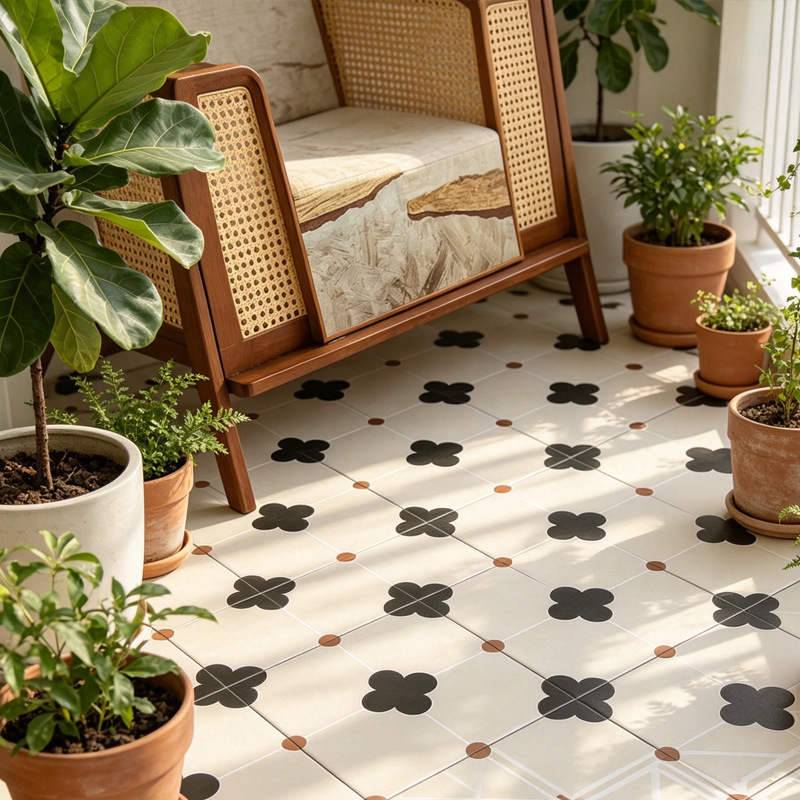 Marble Floor Sticker, Self-Adhesive