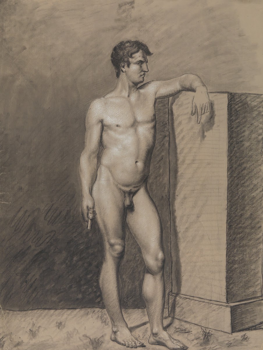 Standing male nude 19th century