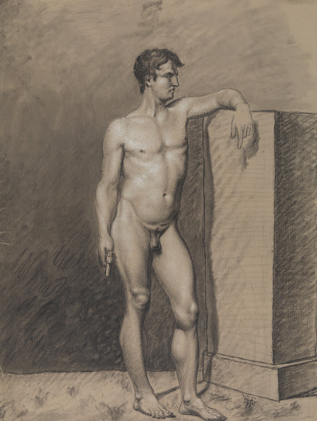 Standing male nude 19th century