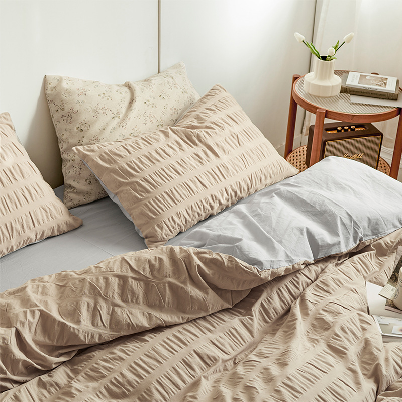 Cotton bedding set, 4-piece, bubble pattern