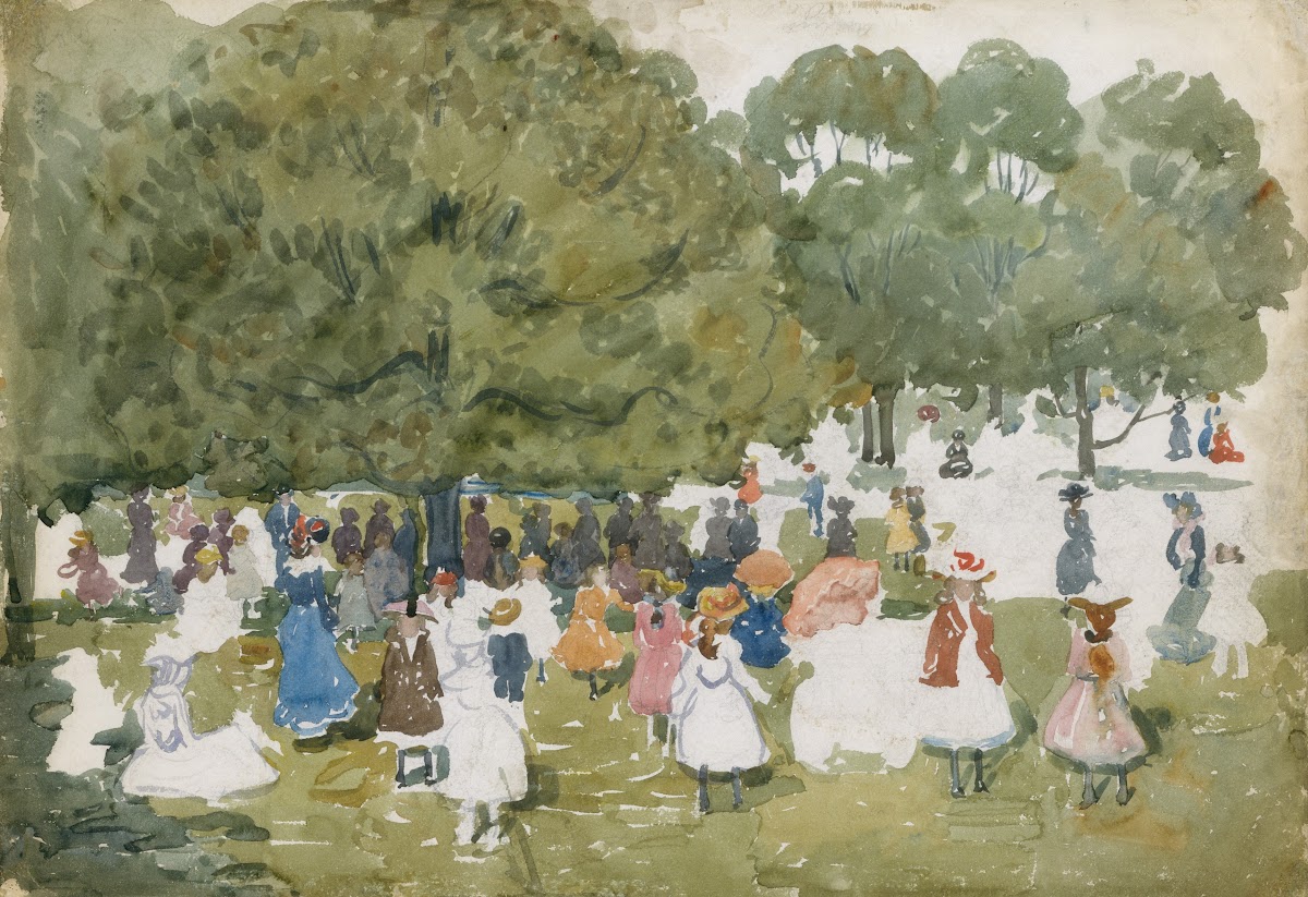Pedestrians in a Park circa 19001903