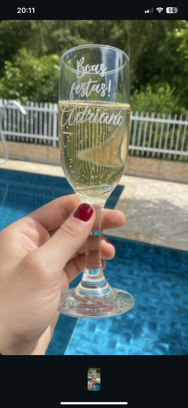 Taça de vidro - champanhe