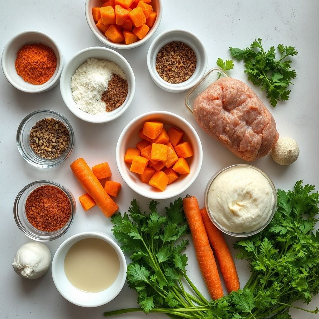 Ingredients for Keto Carrot Cupcakes – Easy Homemade 30-Minute Dessert