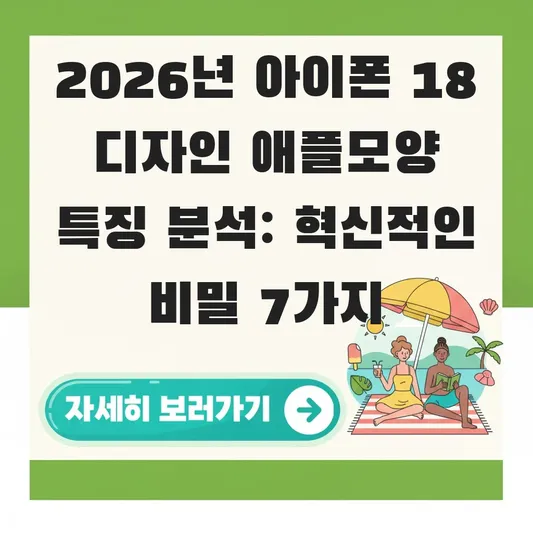 아이폰 18 디자인 애플모양 특징 분석