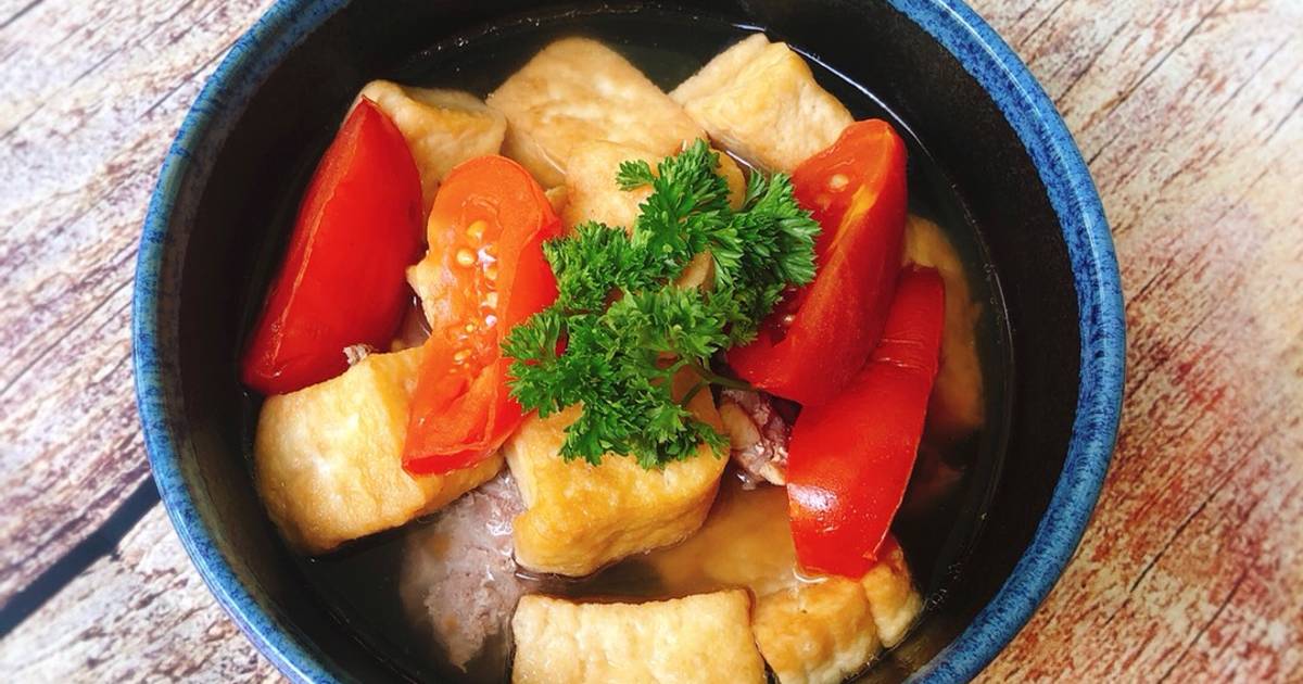 Canh Sườn Heo Hầm Đậu Hũ