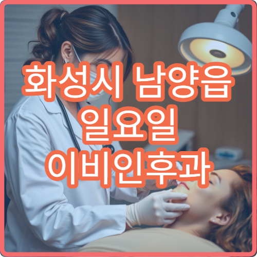화성시 남양읍 일요일 이비인후과 병원 안내 주말 이비인후과 모음