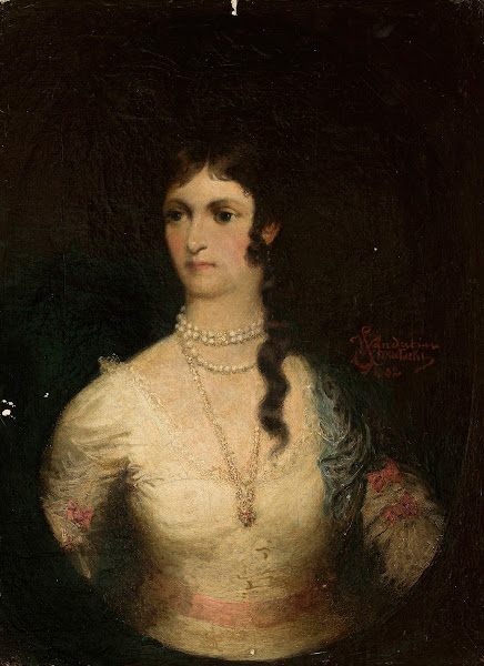 Portrait of a woman in a white dress 1882