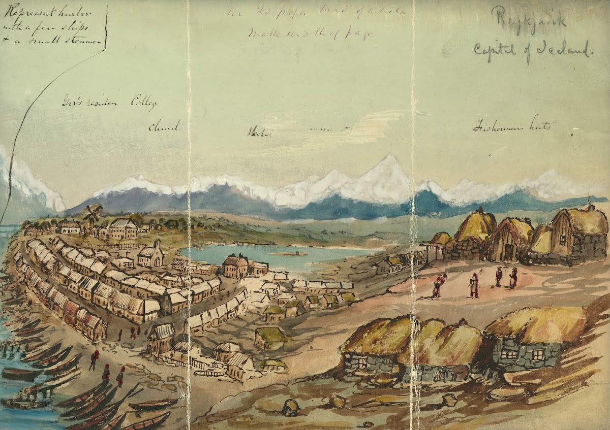Rejkjavik capitol of Iceland 1862