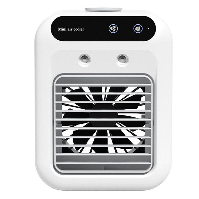 Portable table cooling fan with misting function
