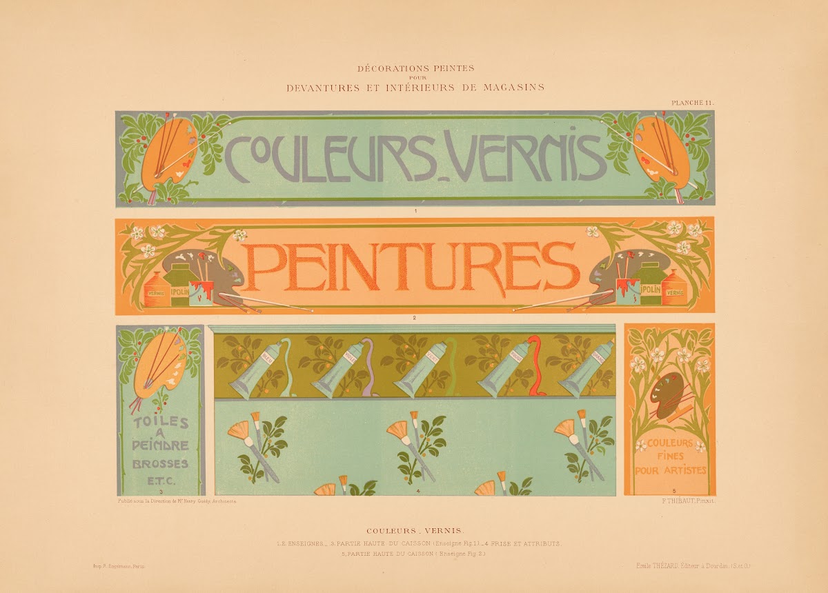 Couleurs Vernis Peintures 1905