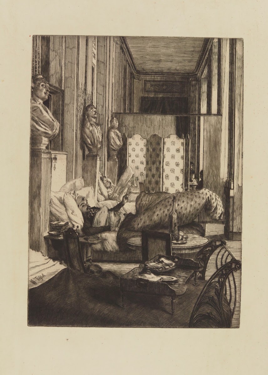 Le foyer de la Comédie française pendant le siège de Paris 1877