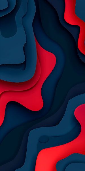 Abstract Design, Paper Cut, Graphic Art, Red Blue Full HD iPhone Wallpaper Background