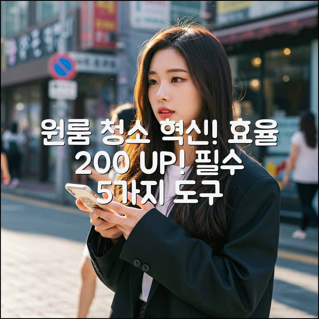 원룸 청소 혁신! 효율 높이는 5가지 도구