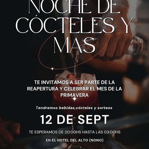 NOCHE DE COCTELES Y MAS