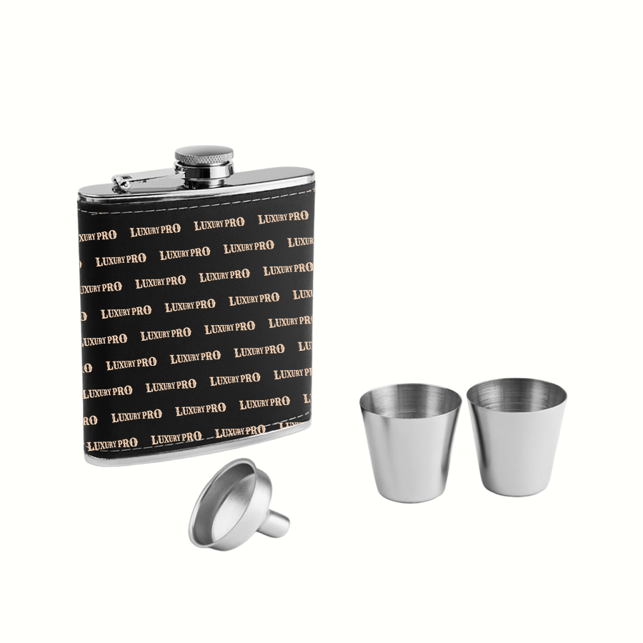 Leather Wine Flask Set
