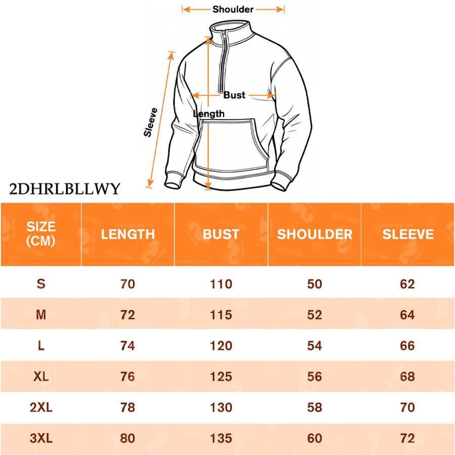 2D Thick Fleece Collar Half Zip Sweatshirt