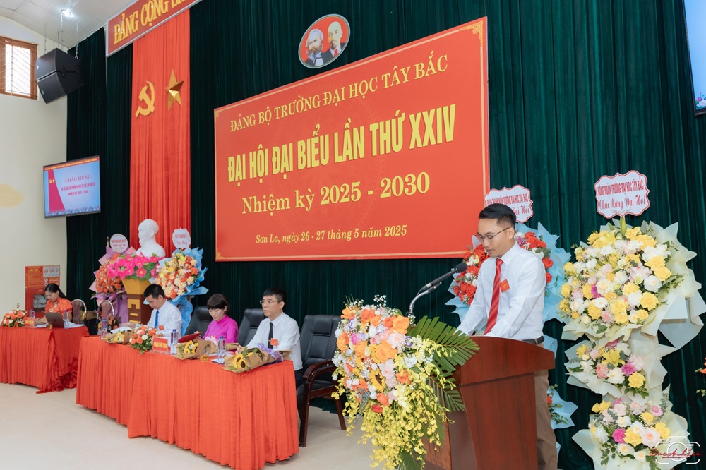 Đảng bộ Trường Đại học Tây Bắc tổ chức thành công Đại hội Đại biểu Đảng bộ Trường Đại học Tây Bắc lần thứ XXIV, nhiệm kỳ 2025 - 2030