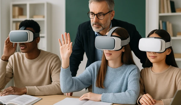 Ilustración sobre realidad virtual